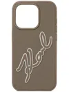 Karl Lagerfeld Signature Iphone 16 Pro Case In Brown