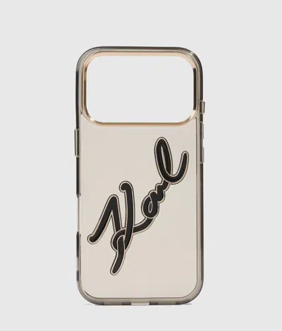 Karl Lagerfeld Signature Iphone 17 Pro Case