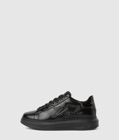 Karl Lagerfeld Signature Kapri Sneakers In Black