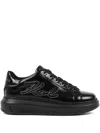 Karl Lagerfeld Signature Kapri Sneakers In Black