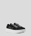 Karl Lagerfeld Signature Kreeper Denim Sneakers In Black