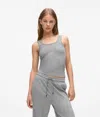 Karl Lagerfeld Signature Lounge Tank Top In Gray