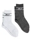 Karl Lagerfeld Signature Lurex Socks (pack Of Two) In White