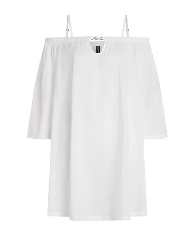 KARL LAGERFELD SIGNATURE-PLAQUE MINIDRESS