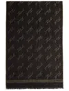 Karl Lagerfeld Signature Scarf In Black