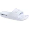 Karl Lagerfeld Signature Slide Sandal In White