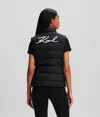 Karl Lagerfeld Signature Ultra Light Padded Gilet In Black
