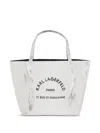 Karl Lagerfeld Silver Rue St-guillaume Tote In Silver