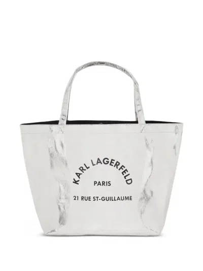 Karl Lagerfeld Silver Rue St-guillaume Tote