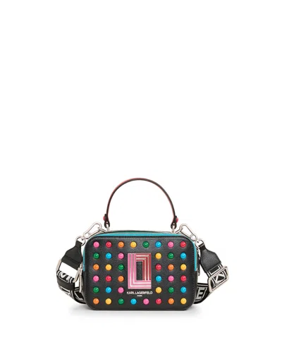 Karl Lagerfeld Simone Camera Crossbody Bag In Black,multi