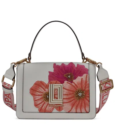 Karl Lagerfeld Simone Flap Crossbody In White