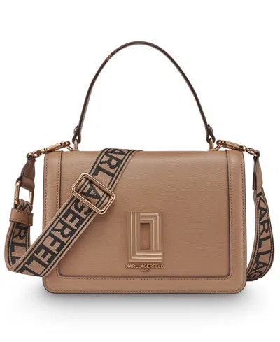 Karl Lagerfeld Simone Flap Crossbody In Brown
