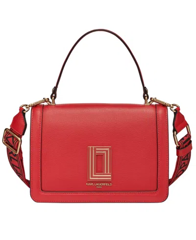Karl Lagerfeld Simone Flap Crossbody In Red