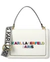 Karl Lagerfeld Simone Front Flap Leather Crossbody