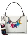 Karl Lagerfeld Simone Leather Crossbody In White