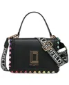 Karl Lagerfeld Simone Small Leather Top Handle Flap Crossbody In Black Multi Combo