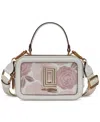 Karl Lagerfeld Simone Small Lunchbox Crossbody Bag In White,pink