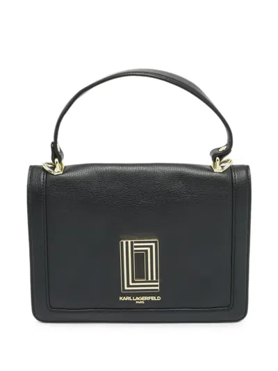Pre-owned Karl Lagerfeld Simone Tote Bag In Black