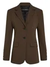 Karl Lagerfeld Single-breasted Blazer In Brown