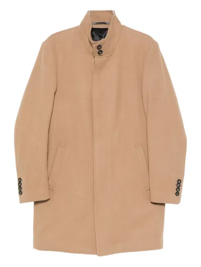 Karl Lagerfeld Single-breasted Coat In Brown