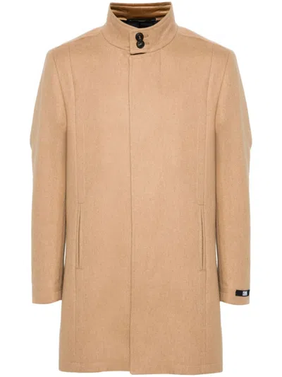 Karl Lagerfeld Single-breasted Coat In Brown