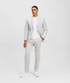 Karl Lagerfeld Single-breasted Two-piece Suit In Gray