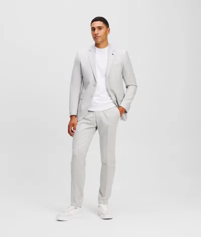 Karl Lagerfeld Single-breasted Two-piece Suit In Gray