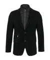 Karl Lagerfeld Single-breasted Zipper Suit Jacket In Black
