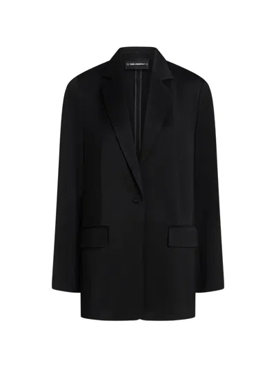 Karl Lagerfeld Single-breasted Blazer In Black