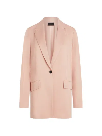 Karl Lagerfeld Single-breasted Fluid Blazer In Pink