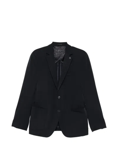 Karl Lagerfeld Single-breasted Notch-lapel Blazer In Blue