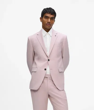 Karl Lagerfeld Single-breasted Slim-fit Blazer In Pink