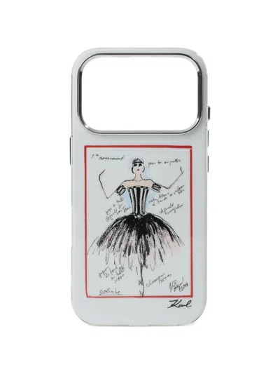 Karl Lagerfeld Sketches Iphone 17 Pro Case In Multi