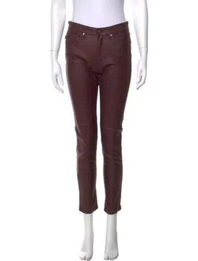 Pre-owned Karl Lagerfeld Skinny Leg Pants In Burgundy