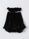 Karl Lagerfeld Black Skirt For Girl With Logo In Black