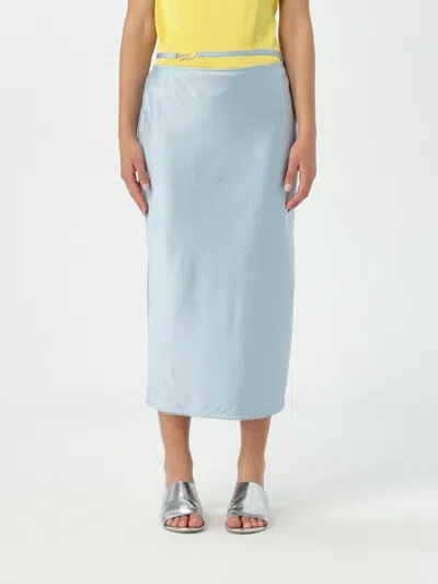 KARL LAGERFELD SKIRT KARL LAGERFELD WOMAN COLOR GNAWED BLUE,F61028011