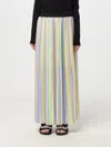 Karl Lagerfeld Pleated Striped Maxi Skirt In Multicolor