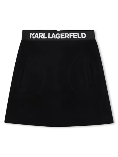 Karl Lagerfeld Skirt With Logo In Black