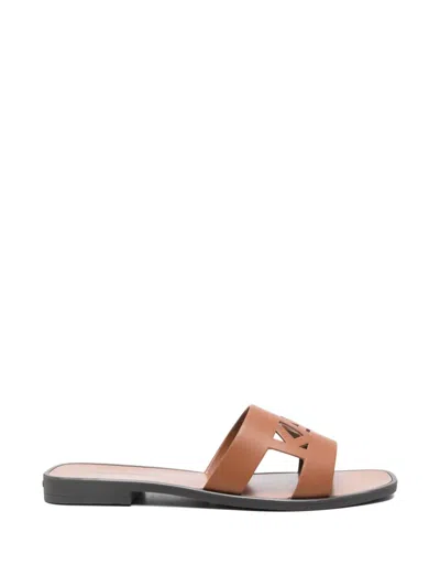 Karl Lagerfeld Skoot Iii Flat Sandals In Brown