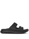 Karl Lagerfeld Skuba Double-strap Slides In Black