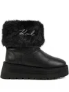 Karl Lagerfeld Skylar Faux-fur Platform Boots In Black