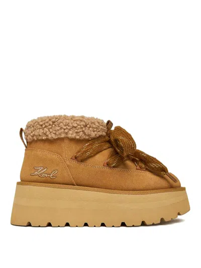 Karl Lagerfeld Skylar Lo Pull On Boot In Brown