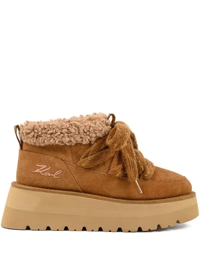 KARL LAGERFELD SKYLAR PLATFORM BOOTS