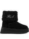 Karl Lagerfeld Skylar Signature-detail Platform Boots In Black