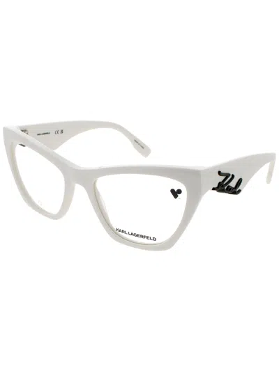 Karl Lagerfeld Sleek Acetate Eyeglasses For Women In White