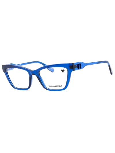 Karl Lagerfeld Sleek Cat Eye Eyeglasses For Women In Blue