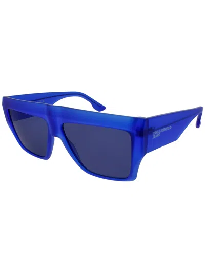Karl Lagerfeld Sleek Plastic Sunglasses In Blue