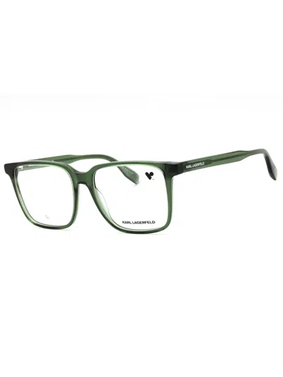 Karl Lagerfeld Sleek Rectangular Eyeglasses For Men In Green