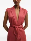 Karl Lagerfeld Sleeveless Belted Blouse In Pink