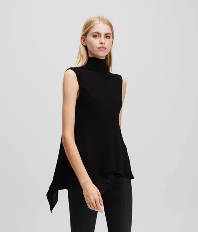 Karl Lagerfeld Sleeveless Blouse In Black